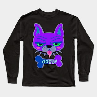 french bulldog looks at us grimly Long Sleeve T-Shirt